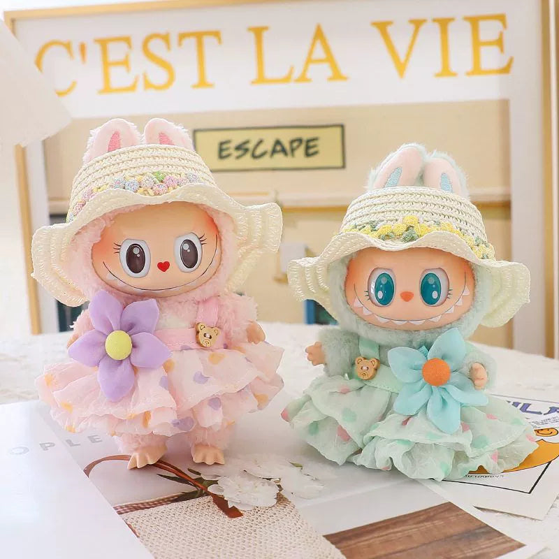 Summer Flower Labubu Clothes | Handmade Labubu Outfit - Soft Friend