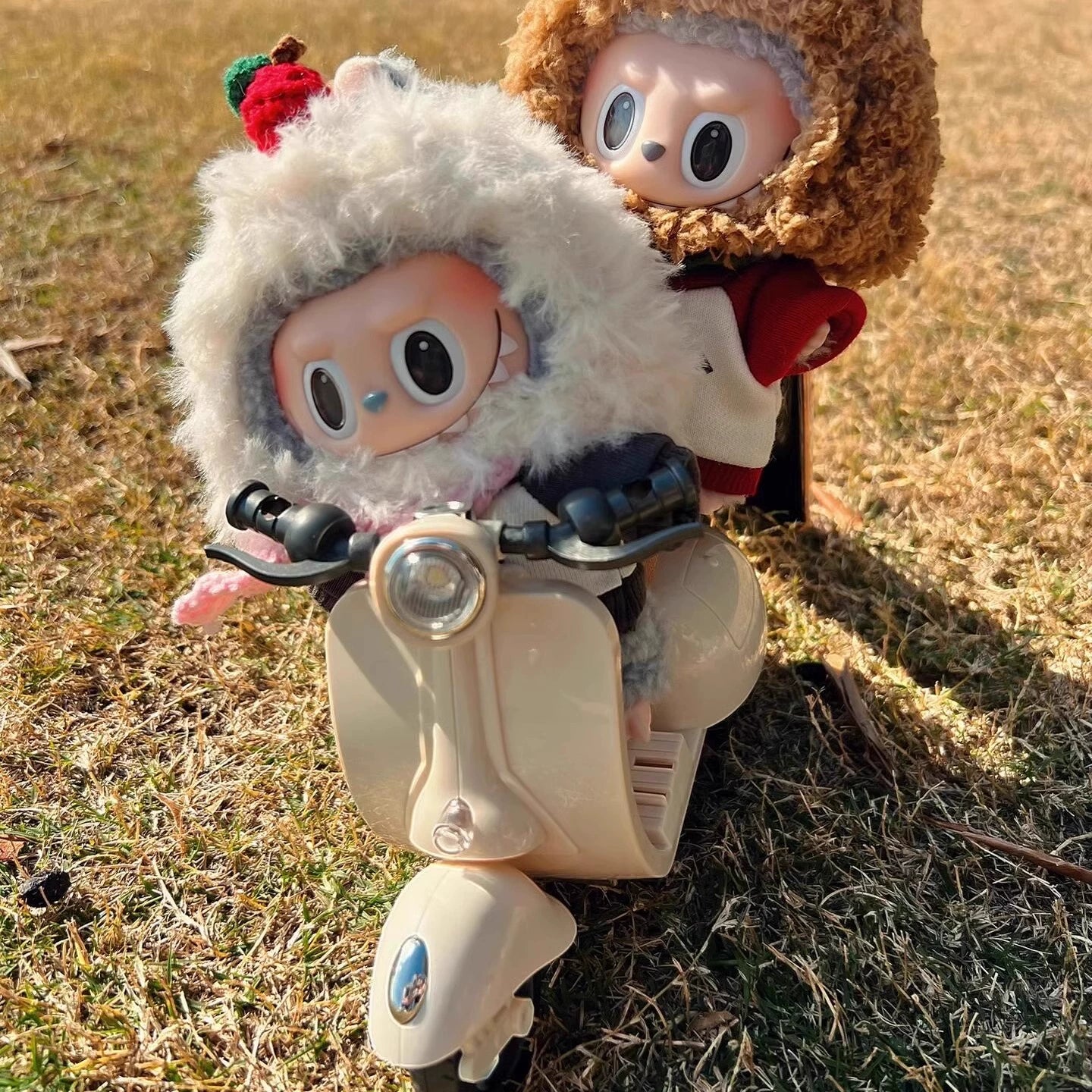 Mini Motorcycle Labubu Clothes | Handmade Labubu Outfit - Soft Friend