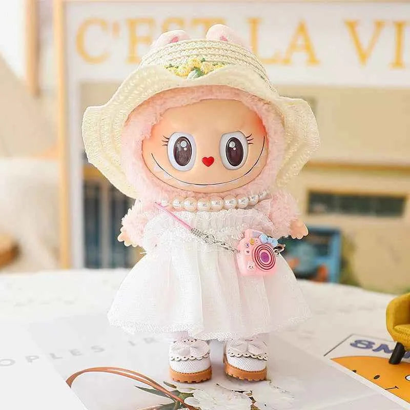 Summer Gauze Labubu Clothes | Handmade Labubu Outfit