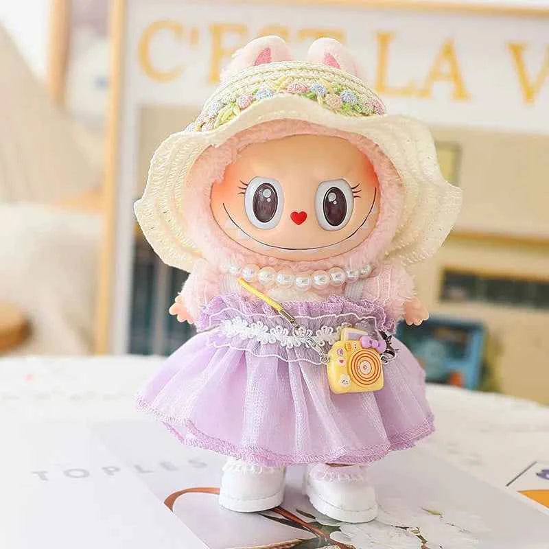 Summer Gauze Labubu Clothes | Handmade Labubu Outfit