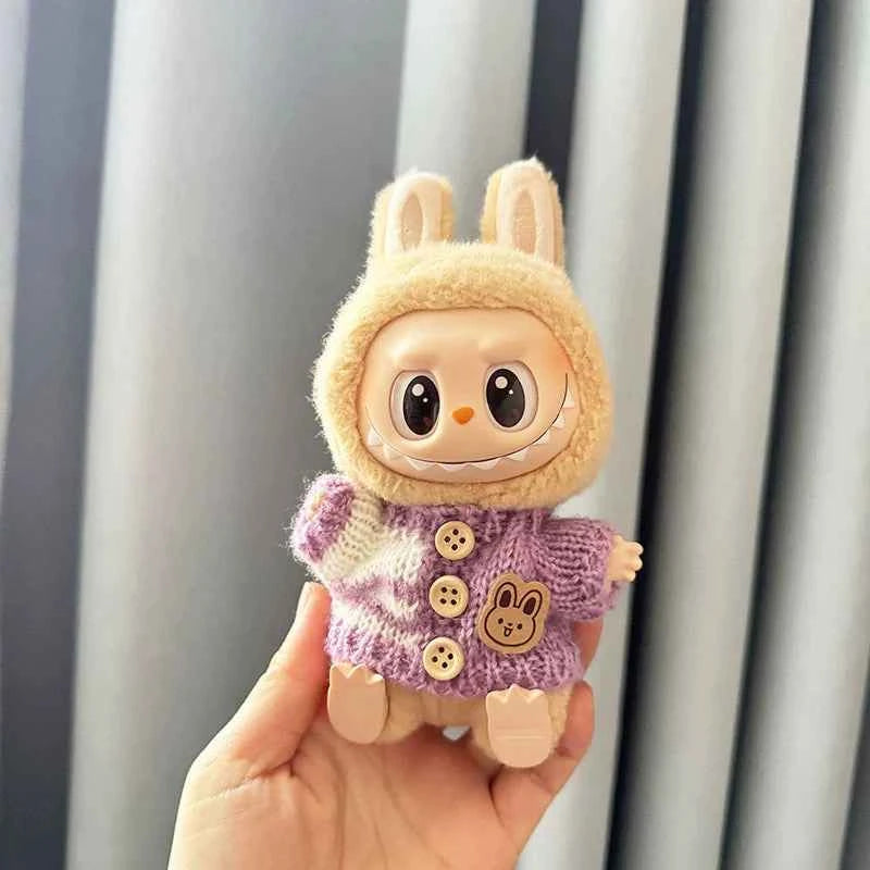 Bunny Sweater Labubu Clothes | Handmade Labubu Outfit