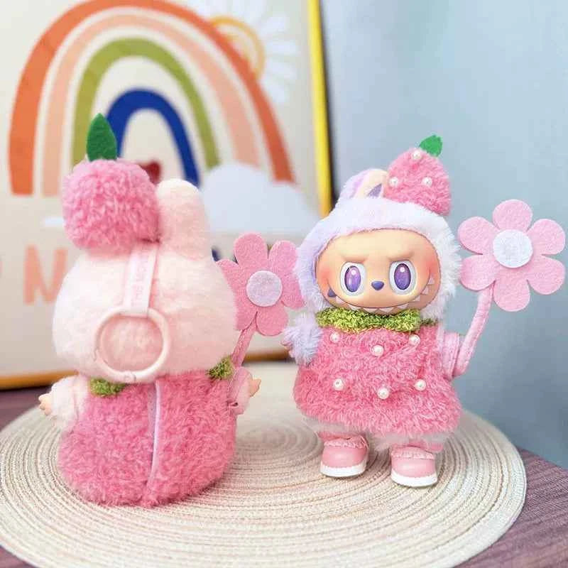 Strawberry Smoothie Labubu Clothes | Handmade Labubu Outfit