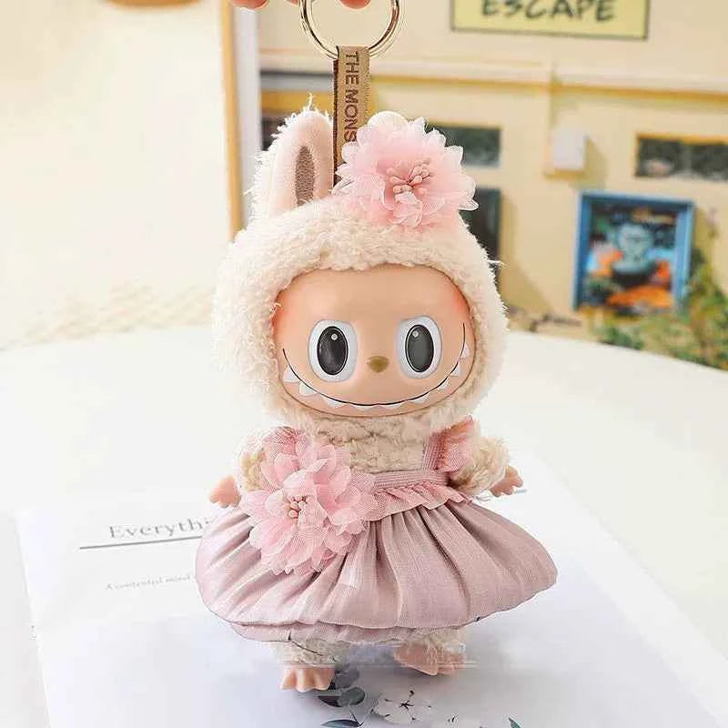 Flower Tulle Skirt Labubu Clothes | Handmade Labubu Outfit