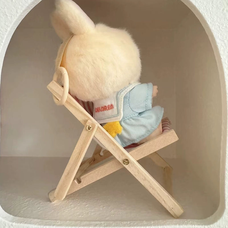 Beach Chair Labubu Clothes | Handmade Labubu Outfit - Soft Friend