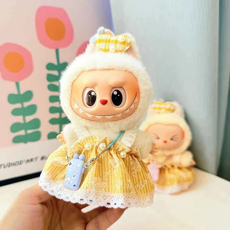 Sunflower Labubu Clothes | Handmade Labubu Outfit