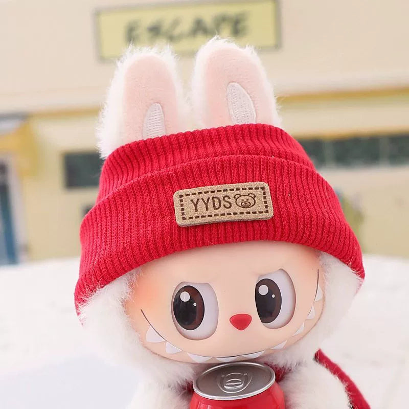 Knitted Hat Labubu Clothes | Handmade Labubu Outfit - Soft Friend