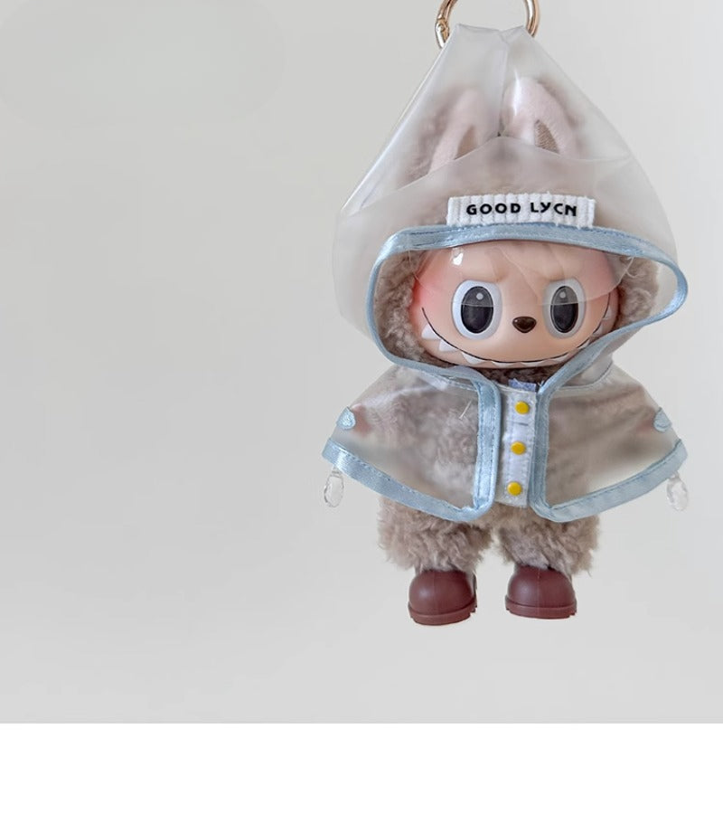 Clear Raincoat Labubu Clothes | Handmade Labubu Outfit - Soft Friend
