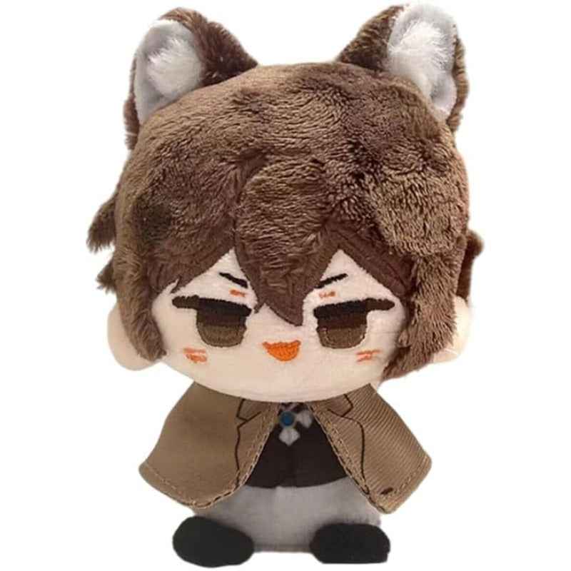 Anime Plush Keychain, 4" Cute Chibi Plush Figure for BSD Fans (Dazai Osamu)
