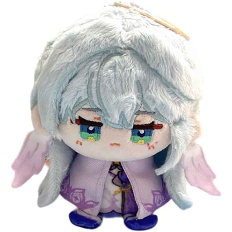 Anime Plush Toy Keychain, 4" Cute Chibi Genshin Plushie (Robin)