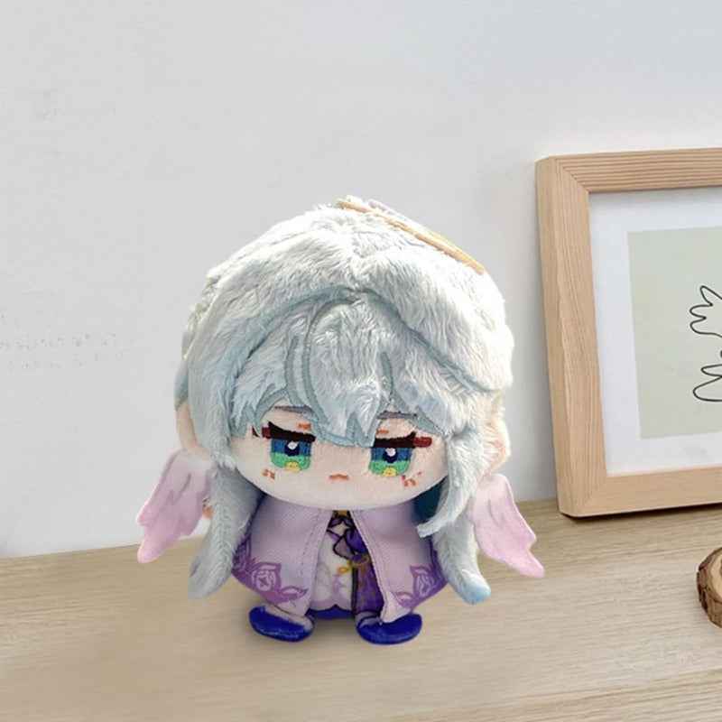 Anime Plush Toy Keychain, 4" Cute Chibi Genshin Plushie (Robin)