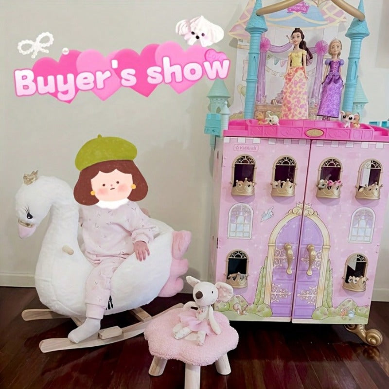 Rocking Horse, Swan Theme, Baby Toys, Home Outdoor Can Be Used, Holiday Birthday Gifts