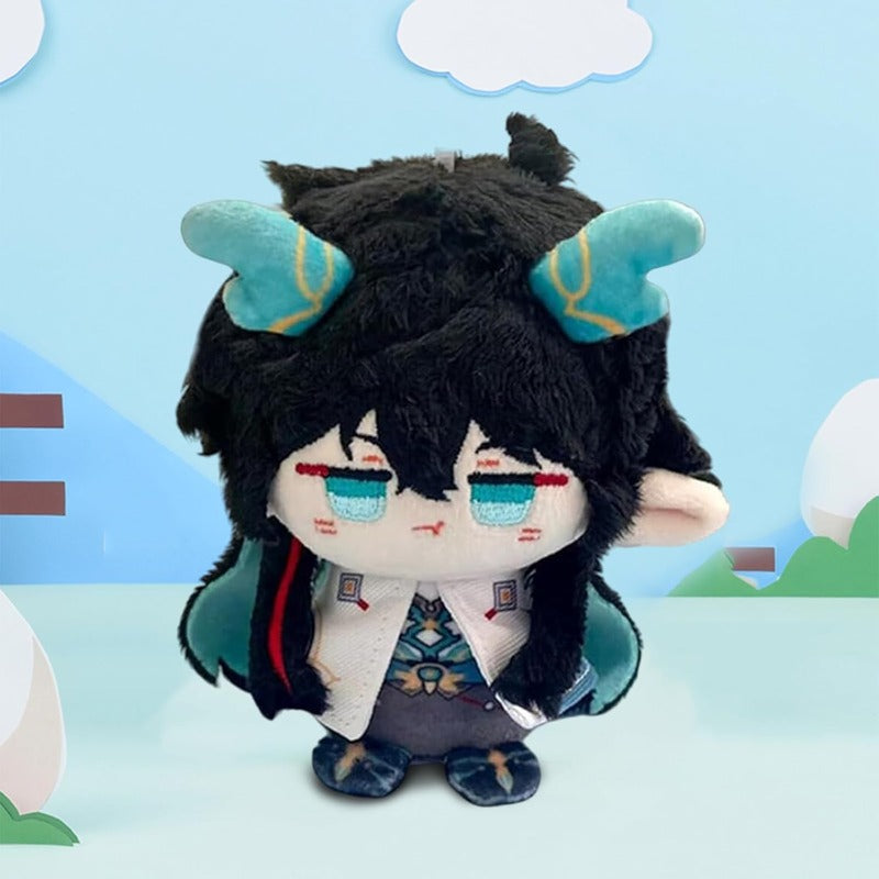 Anime Plush Toy Keychain, 4" Cute Chibi Genshin Plushie (Imbibitor Lunae) - Soft Friend