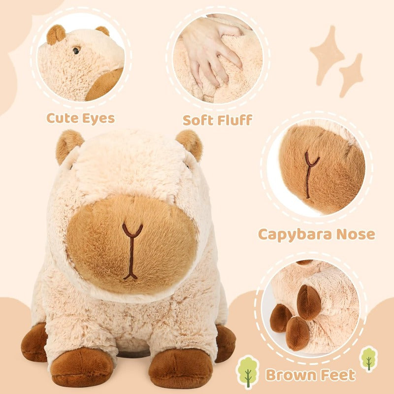 9" Cute Capybara Plush Pillows Kawaii Soft Capybara Stuffed Animals - Soft Friend