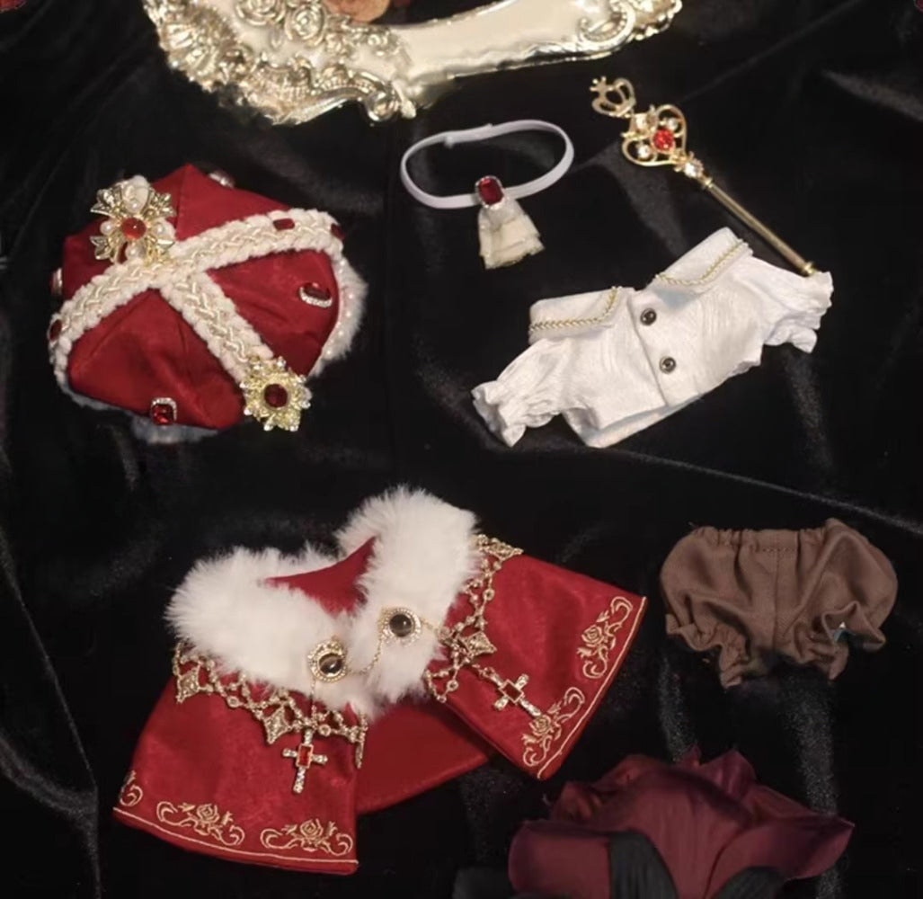 Red King Labubu Clothes | Handmade Labubu Outfit - Soft Friend