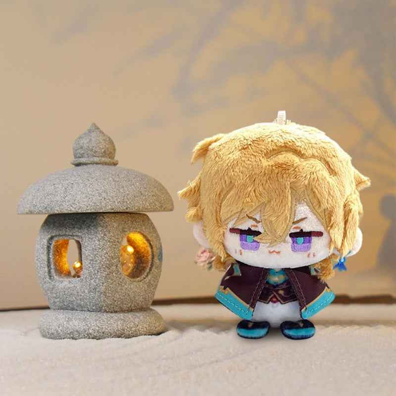 Anime Plush Toy Keychain, 4" Cute Chibi Genshin Plushie (Aventurine)