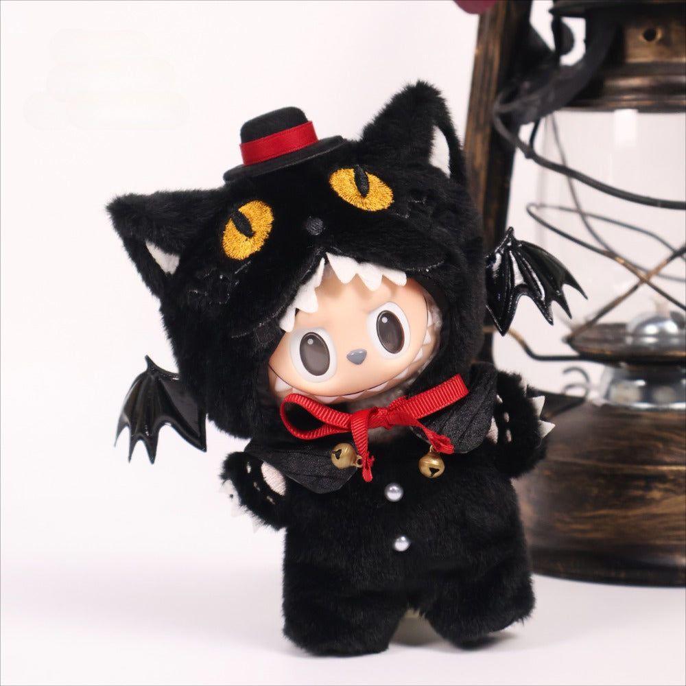 Witch & Black Cat Labubu Clothes | Handmade Labubu Outfit - Soft Friend