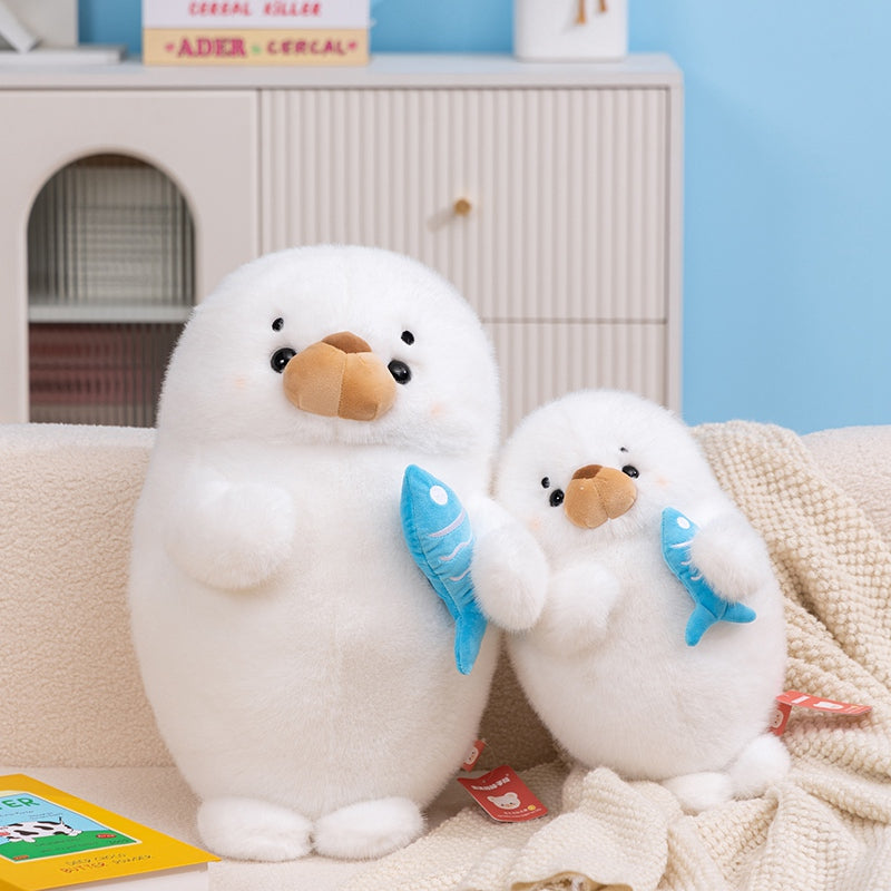 Catching fish Seal Stuffed Animal Plush Toy - Soft Friend
