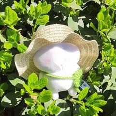 Straw Hat, Four-leaf Clover Bag, & Green Glasses