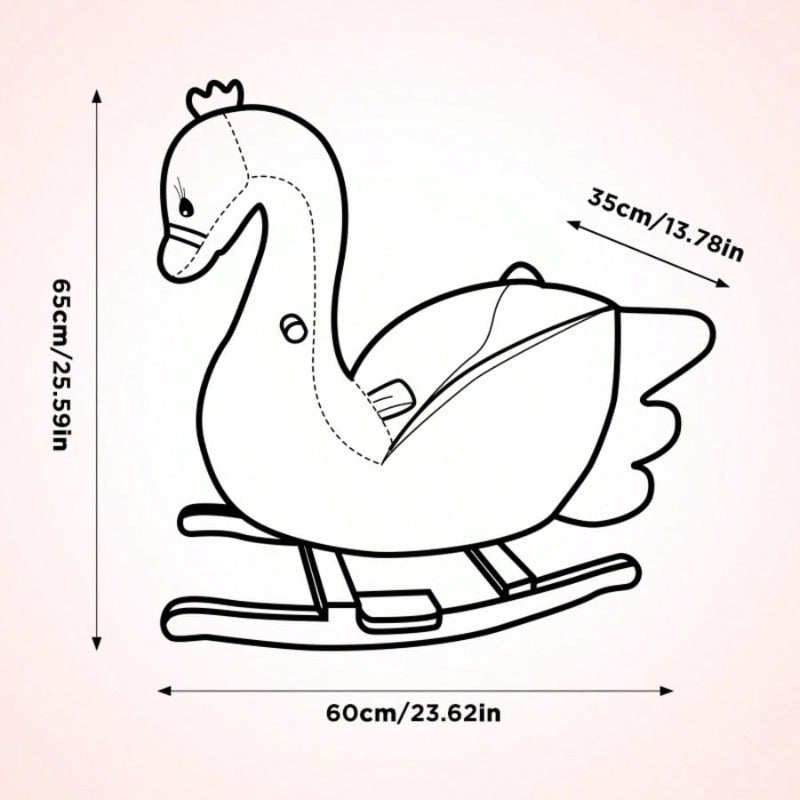 Rocking Horse, Swan Theme, Baby Toys, Home Outdoor Can Be Used, Holiday Birthday Gifts